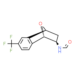 ChemSpider 2D Image | N-[(1S,8S,9R)-4-(Trifluoromethyl)-11-oxatricyclo[6.2.1.0~2,7~]undeca-2,4,6-trien-9-yl]formamide | C12H10F3NO2