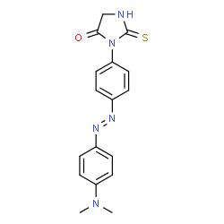 ChemSpider 2D Image | 3-(4-{(E)-[4-(Dimethylamino)phenyl]diazenyl}phenyl)-2-thioxo-4-imidazolidinone | C17H17N5OS