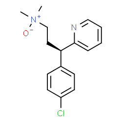 ChemSpider 2D Image | [(3R)-3-(4-Chlorophenyl)-3-(2-pyridinyl)propyl]dimethylamine oxide | C16H19ClN2O