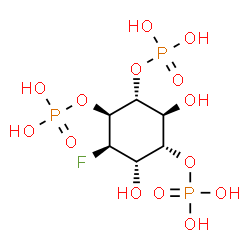 ChemSpider 2D Image | D-myo-Inositol, 3-deoxy-3-fluoro-, 1,4,5-tris(dihydrogen phosphate) | C6H14FO14P3