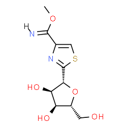 ChemSpider 2D Image | (1R)-1,4-Anhydro-1-{4-[(Z)-imino(methoxy)methyl]-1,3-thiazol-2-yl}-D-ribitol | C10H14N2O5S