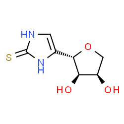 ChemSpider 2D Image | 4-[(2S,3R,4R)-3,4-Dihydroxytetrahydro-2-furanyl]-1,3-dihydro-2H-imidazole-2-thione | C7H10N2O3S