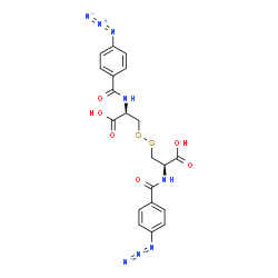 ChemSpider 2D Image | N,N'-Bis(4-azidobenzoyl)-L-cystine | C20H20N8O6S2