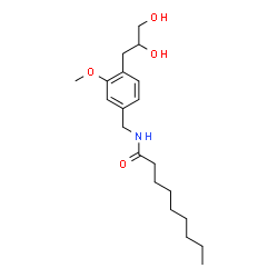 ChemSpider 2D Image | N-[4-(2,3-Dihydroxypropyl)-3-methoxybenzyl]nonanamide | C20H33NO4