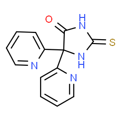 ChemSpider 2D Image | 5,5-Di(2-pyridinyl)-2-thioxo-4-imidazolidinone | C13H10N4OS
