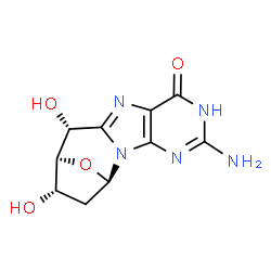 ChemSpider 2D Image | (5'R)-8,5'-cyclo-2'-deoxyguanosine | C10H11N5O4