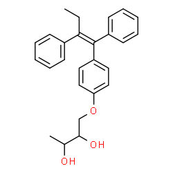 ChemSpider 2D Image | 2,3-Butanediol, 1-(4-(1,2-diphenyl-1-butenyl)phenoxy)- | C26H28O3