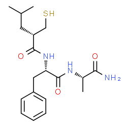ChemSpider 2D Image | N-[(2S)-4-Methyl-2-(sulfanylmethyl)pentanoyl]-L-phenylalanyl-L-alaninamide | C19H29N3O3S