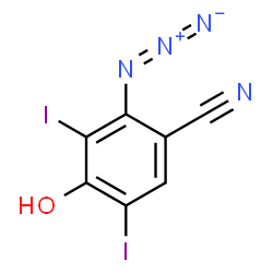 ChemSpider 2D Image | 2-Azido-4-hydroxy-3,5-diiodobenzonitrile | C7H3I2N4O