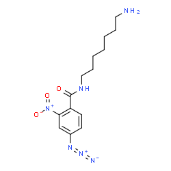 ChemSpider 2D Image | N-(7-Aminoheptyl)-4-azido-2-nitrobenzamide | C14H21N6O3