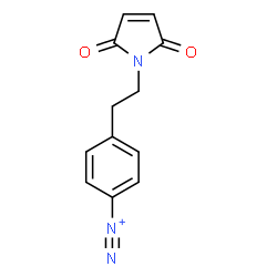 ChemSpider 2D Image | 4-[2-(2,5-Dioxo-2,5-dihydro-1H-pyrrol-1-yl)ethyl]benzenediazonium | C12H10N3O2