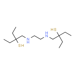ChemSpider 2D Image | 3,3'-[1,2-Ethanediylbis(iminomethylene)]di(3-pentanethiol) | C14H32N2S2