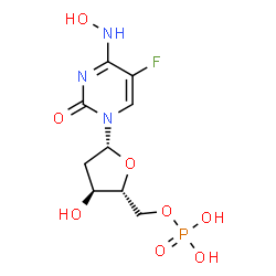 ChemSpider 2D Image | 2'-Deoxy-5-fluoro-N-hydroxycytidine 5'-(dihydrogen phosphate) | C9H13FN3O8P