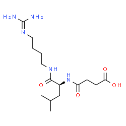 ChemSpider 2D Image | 4-{[(2S)-1-({4-[(Diaminomethylene)amino]butyl}amino)-4-methyl-1-oxo-2-pentanyl]amino}-4-oxobutanoic acid | C15H29N5O4