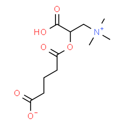 ChemSpider 2D Image | 5-[1-Carboxy-2-(trimethylammonio)ethoxy]-5-oxopentanoate | C11H19NO6