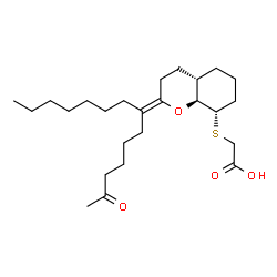 ChemSpider 2D Image | {[(2Z,4aS,8S,8aS)-2-(2-Oxo-7-tetradecanylidene)octahydro-2H-chromen-8-yl]sulfanyl}acetic acid | C25H42O4S
