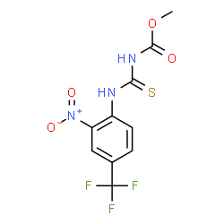 ChemSpider 2D Image | Methyl {[2-nitro-4-(trifluoromethyl)phenyl]carbamothioyl}carbamate | C10H8F3N3O4S