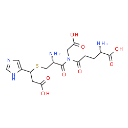 ChemSpider 2D Image | S-[2-Carboxy-1-(1H-imidazol-5-yl)ethyl]-L-cysteinyl-N-L-gamma-glutamylglycine | C16H23N5O8S
