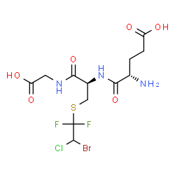 ChemSpider 2D Image | L-alpha-Glutamyl-S-(2-bromo-2-chloro-1,1-difluoroethyl)-L-cysteinylglycine | C12H17BrClF2N3O6S