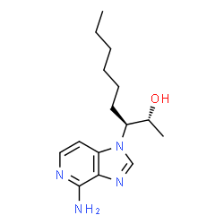 ChemSpider 2D Image | erythro-9-(2-Hydroxy-3-nonyl)-3-deazaadenine | C15H24N4O