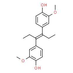ChemSpider 2D Image | 4,4'-[(3E)-3-Hexene-3,4-diyl]bis(2-methoxyphenol) | C20H24O4