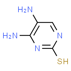 ChemSpider 2D Image | 4,5-diaminopyrimidine-2-thiol | C4H6N4S
