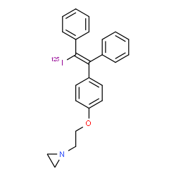 ChemSpider 2D Image | 1-(2-{4-[(Z)-2-(~125~I)Iodo-1,2-diphenylvinyl]phenoxy}ethyl)aziridine | C24H22INO