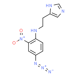 ChemSpider 2D Image | 4-Azido-N-[2-(1H-imidazol-5-yl)ethyl]-2-nitroaniline | C11H12N7O2