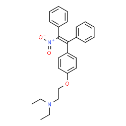 ChemSpider 2D Image | N,N-Diethyl-2-{4-[(Z)-2-nitro-1,2-diphenylvinyl]phenoxy}ethanamine | C26H28N2O3
