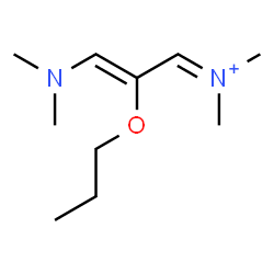 ChemSpider 2D Image | (2Z)-3-(Dimethylamino)-N,N-dimethyl-2-propoxy-2-propen-1-iminium | C10H21N2O