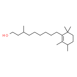ChemSpider 2D Image | 3-Methyl-9-(2,3,6,6-tetramethyl-1-cyclohexen-1-yl)-1-nonanol | C20H38O