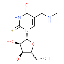ChemSpider 2D Image | 5-methylaminomethyl-2-thiouridine | C11H17N3O5S