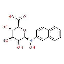 ChemSpider 2D Image | N-Hydroxy-N-2-naphthyl-beta-D-glucopyranuronosylamine | C16H17NO7