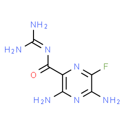 ChemSpider 2D Image | 3,5-Diamino-N-(diaminomethylene)-6-fluoro-2-pyrazinecarboxamide | C6H8FN7O