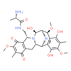 ChemSpider 2D Image | N-{[(1S,2S,10R,12S,13R,14S)-12,16,19-Trihydroxy-7,14,18-trimethoxy-6,17,21-trimethyl-5,8-dioxo-11,21-diazapentacyclo[11.7.1.0~2,11~.0~4,9~.0~15,20~]henicosa-4(9),6,15,17,19-pentaen-10-yl]methyl}-L-ala
ninamide | C29H38N4O9