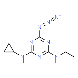 ChemSpider 2D Image | 6-Azido-N-cyclopropyl-N'-ethyl-1,3,5-triazine-2,4-diamine | C8H13N8