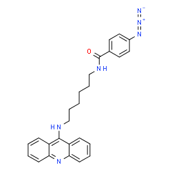 ChemSpider 2D Image | N-[6-(9-Acridinylamino)hexyl]-4-azidobenzamide | C26H27N6O