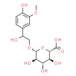 ChemSpider 2D Image | 2-Hydroxy-2-(4-hydroxy-3-methoxyphenyl)ethyl beta-D-glucopyranosiduronic acid | C15H20O10