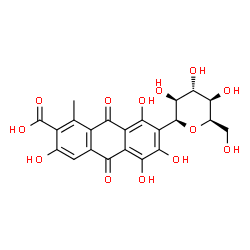 ChemSpider 2D Image | (1S)-1,5-Anhydro-1-(7-carboxy-1,3,4,6-tetrahydroxy-8-methyl-9,10-dioxo-9,10-dihydro-2-anthracenyl)-D-iditol | C22H20O13