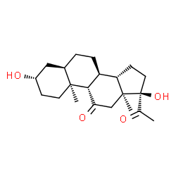 ChemSpider 2D Image | (3beta,5beta)-3,17-Dihydroxypregnane-11,20-dione | C21H32O4