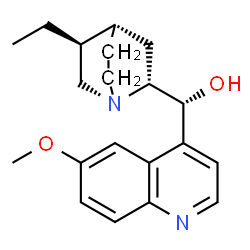 ChemSpider 2D Image | (3alpha,9R)-6'-Methoxy-10,11-dihydrocinchonan-9-ol | C20H26N2O2