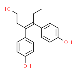 ChemSpider 2D Image | 4,4'-[(3Z)-1-Hydroxy-3-hexene-3,4-diyl]diphenol | C18H20O3