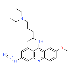 ChemSpider 2D Image | N~4~-(6-Azido-2-methoxy-9-acridinyl)-N~1~,N~1~-diethyl-1,4-pentanediamine | C23H31N6O