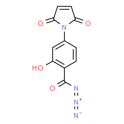 ChemSpider 2D Image | 4-(2,5-Dioxo-2,5-dihydro-1H-pyrrol-1-yl)-2-hydroxybenzoyl azide | C11H7N4O4