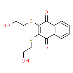 ChemSpider 2D Image | 2,3-Bis(2-hydroxyethylthio)-1,4-naphthalenedione | C14H14O4S2