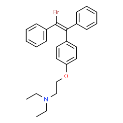 ChemSpider 2D Image | 2-{4-[(E)-2-Bromo-1,2-diphenylvinyl]phenoxy}-N,N-diethylethanamine | C26H28BrNO