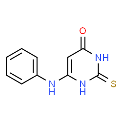 ChemSpider 2D Image | 6-Anilino-2-thioxo-2,3-dihydro-4(1H)-pyrimidinone | C10H9N3OS