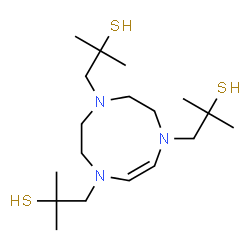 ChemSpider 2D Image | 1,1',1''-[(8Z)-2,3,5,6-Tetrahydro-1H-1,4,7-triazonine-1,4,7-triyl]tris(2-methyl-2-propanethiol) | C18H37N3S3