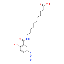 ChemSpider 2D Image | 11-[(5-Azido-2-hydroxybenzoyl)amino]undecanoic acid | C18H27N4O4