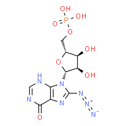 ChemSpider 2D Image | 8-Azidoinosine 5'-(dihydrogen phosphate) | C10H13N7O8P